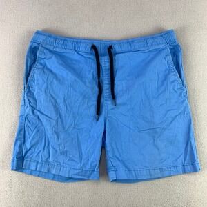 RDI Chino Shorts Mens Medium Blue Casual Stretch Drawstring Cotton Blend